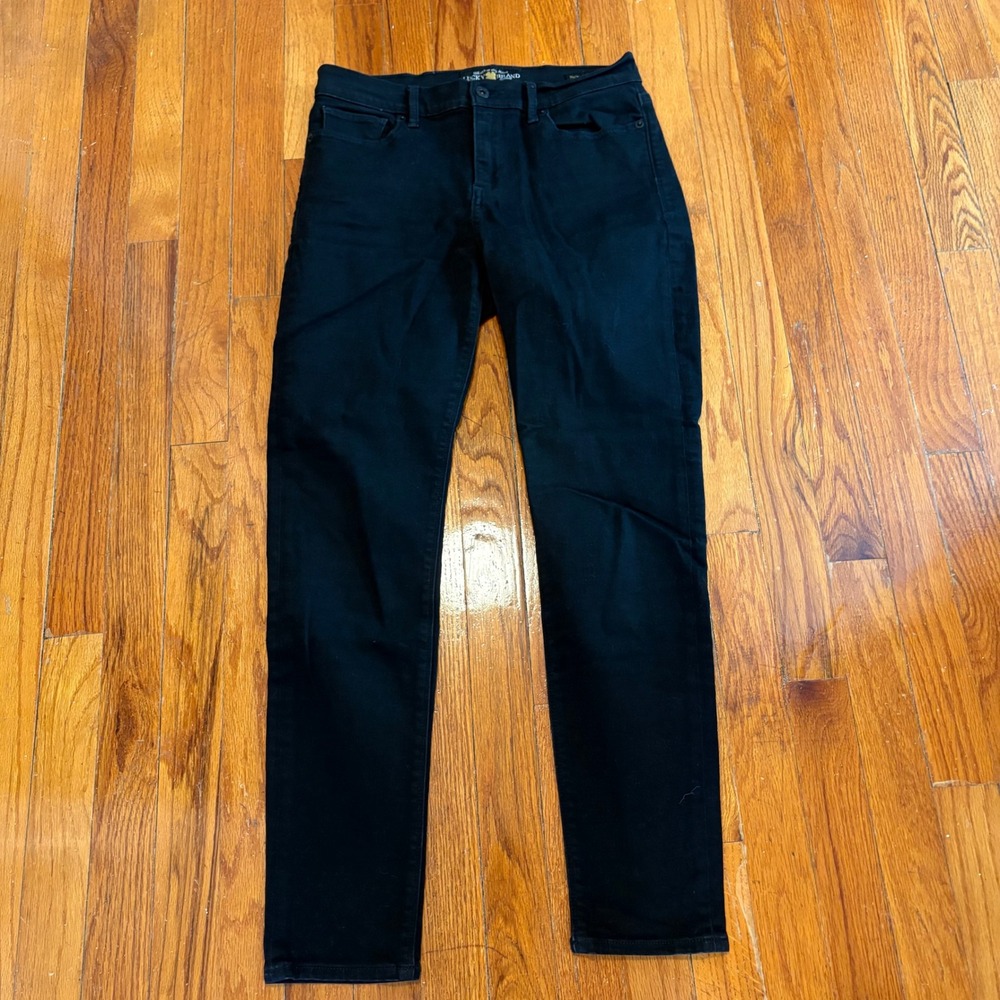 Lucky Brand Womens 6/28 Brooke Legging Jean Black Mid Rise Stretch Slim Fit
